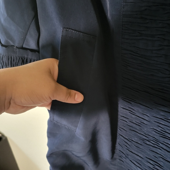 VTG Bellissima for Saks Fifth Avenue | Women Navy Jacket Size M Hooded Retro - Picture 5 of 9